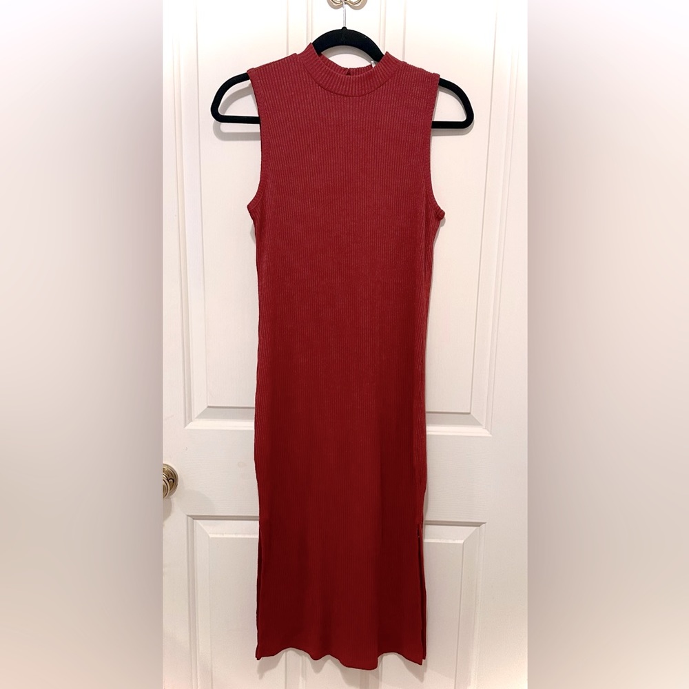 Lucky Brand Sleeveless Turtleneck Sweater Maxi Dress
